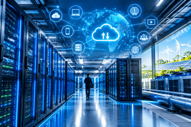 Data center moderne au cœur de l’économie numérique