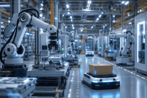 Robots autonomes dans une usine intelligente